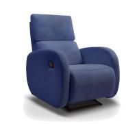 Кресло Берн 3 реклайнер велюр синий