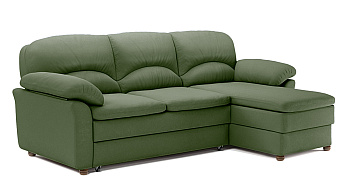 Диван угловой Моника велюр зеленый