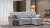 Диван угловой Дебора велюр серый